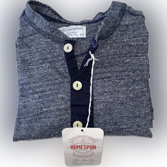 NWT J.Crew CrewCuts x Homespun Boys Navy Knitwear Coalminer Contrast L/S Henley